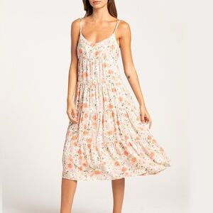 RSQ Cream and Pink Maxi Sundress